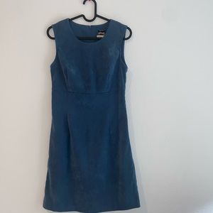 Splurge By Isb Size 9 Blue Faux Suede Sleeveless Dress Vintage